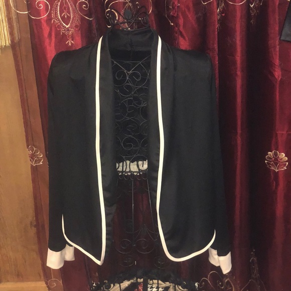 Jackets & Blazers - Black and Cream Colored light Jacket